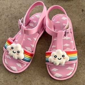 Adorable girl pink rainbow Sandal By Mini Melissa